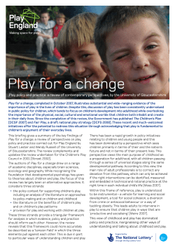 Play for a change - Charlottesville Waldorf School