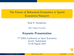 The Future of Behavioral Economics in Sports Economics Research