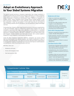 Adopt an Evolutionary Approach to Your Siebel