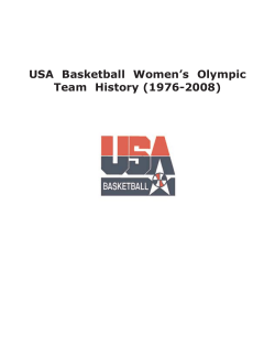 USA Basketball Women`s Olympic Team History (1976