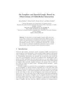 On Laughter and Speech-Laugh, Based on Observations of Child