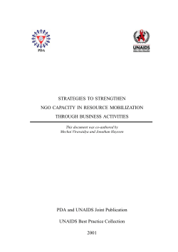 Strategies to strengthen NGO capacity in resource mobilization