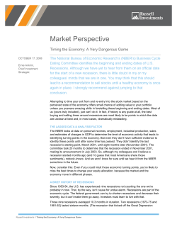 Timing the Economy: A Very Dangerous Game