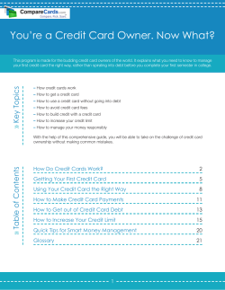 First Time Credit Card Owner Guide | CompareCards.com