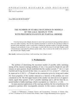 THE NUMBER OF STABLE MATCHINGS IN MODELS OF THE