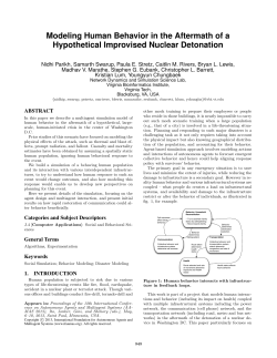 Modeling Human Behavior in the Aftermath of a