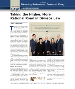 Taking the Higher, More Rational Road in Divorce Law