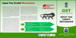 Input Tax Credit Mechanism