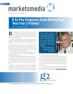 B-Ds Play Dangerous Game Making Regs `Next Year`s Problem`