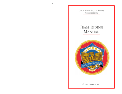 Team Riding Manual DRAFT 3.1 6_1_05