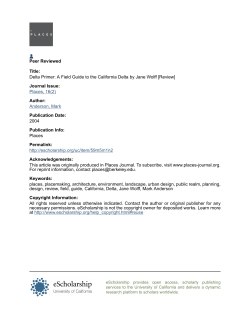 Delta Primer: A Field Guide to the California Delta by Jane Wolff