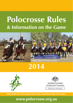 Polocrosse Rules - Polocrosse Australia