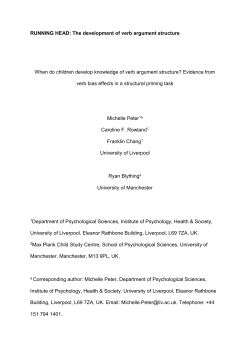 Evidence from verb bias effects in a