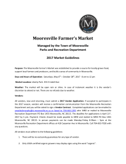 2017 Farmers Market guidelines