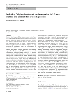 Including CO2 implications of land occupation in LCAs
