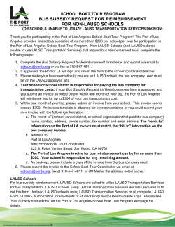 bus subsidy request for reimbursement for non