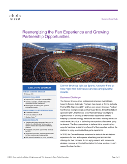 Reenergizing the Fan Experience and Growing Partnership