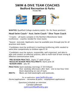 dive team coaches - Northern Westchester Swim Conference