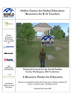 Online Games for Global Education: Resources for K