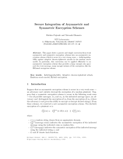 Secure Integration of Asymmetric and Symmetric Encryption Schemes