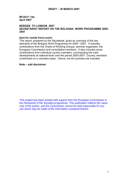 secretariat report - contributions from chairs of