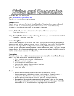 Civics and Economics - Woods Charter School