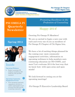 Psi Omega Pi Chapter of Chi Sigma Iota