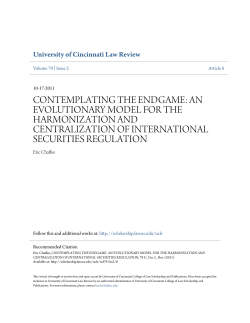 contemplating the endgame: an evolutionary model for the