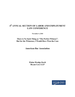 The Perfect Witness - American Bar Association
