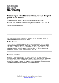 Maintaining an ethical balance in the curriculum design of games