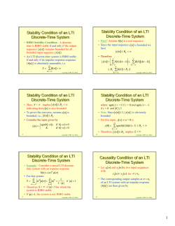 Stability Condition of an LTI Discrete