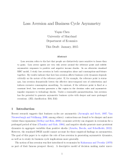 Loss Aversion and Business Cycle Asymmetry