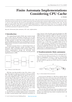 Finite Automata Implementations Considering CPU Cache