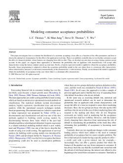 Modeling consumer acceptance probabilities
