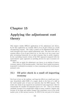 Chapter 15 Applying the adjustment cost theory