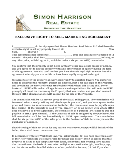 exclusive right to sell marketing agreement
