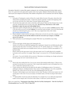 Speech and Debate Scattergories Instructions Description