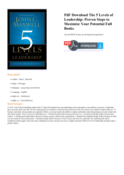 PdF The 5 Levels of Leadership: Proven