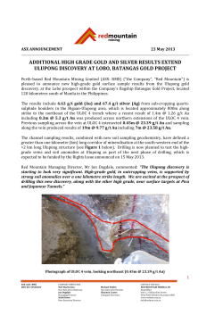 additional high grade gold and silver results extend ulupong