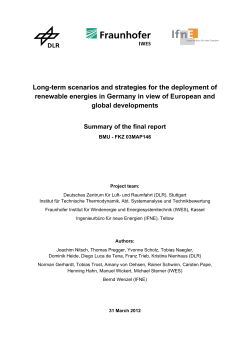 Long-term scenarios and strategies for the deployment of