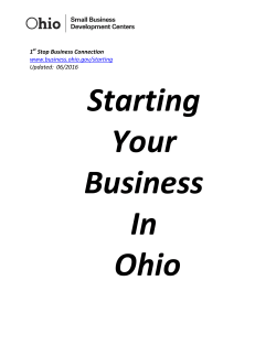 Starting Your Business in Ohio