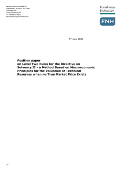 FF and FNH - Position paper risk free interest rate
