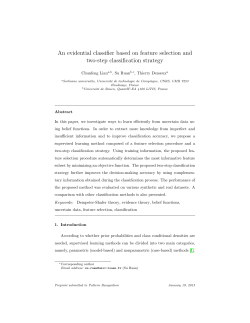An evidential classifier based on feature selection and