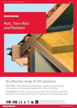 Roll datasheet.indd - U Value Insulation