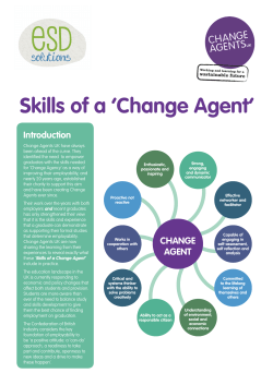 Skills of a `Change Agent`