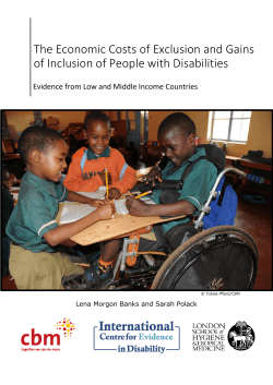 The Economic Costs of Exclusion and Gains of Inclusion of People