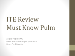 ITE Review Must Know Pulm