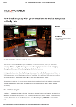 How bookies play with your emotions to make you place unlikely bets