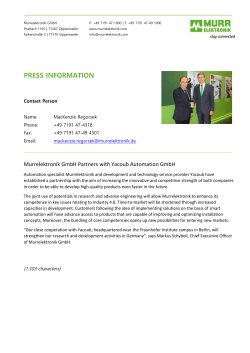 press information - Murrelektronik Inc.