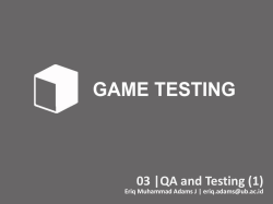 GAME TESTING 03